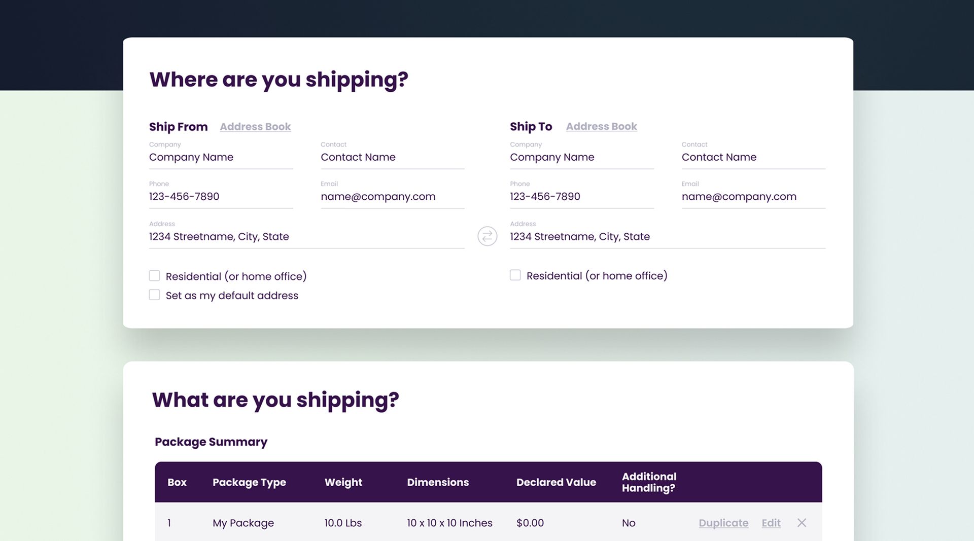 Easy Create or Import Shipments