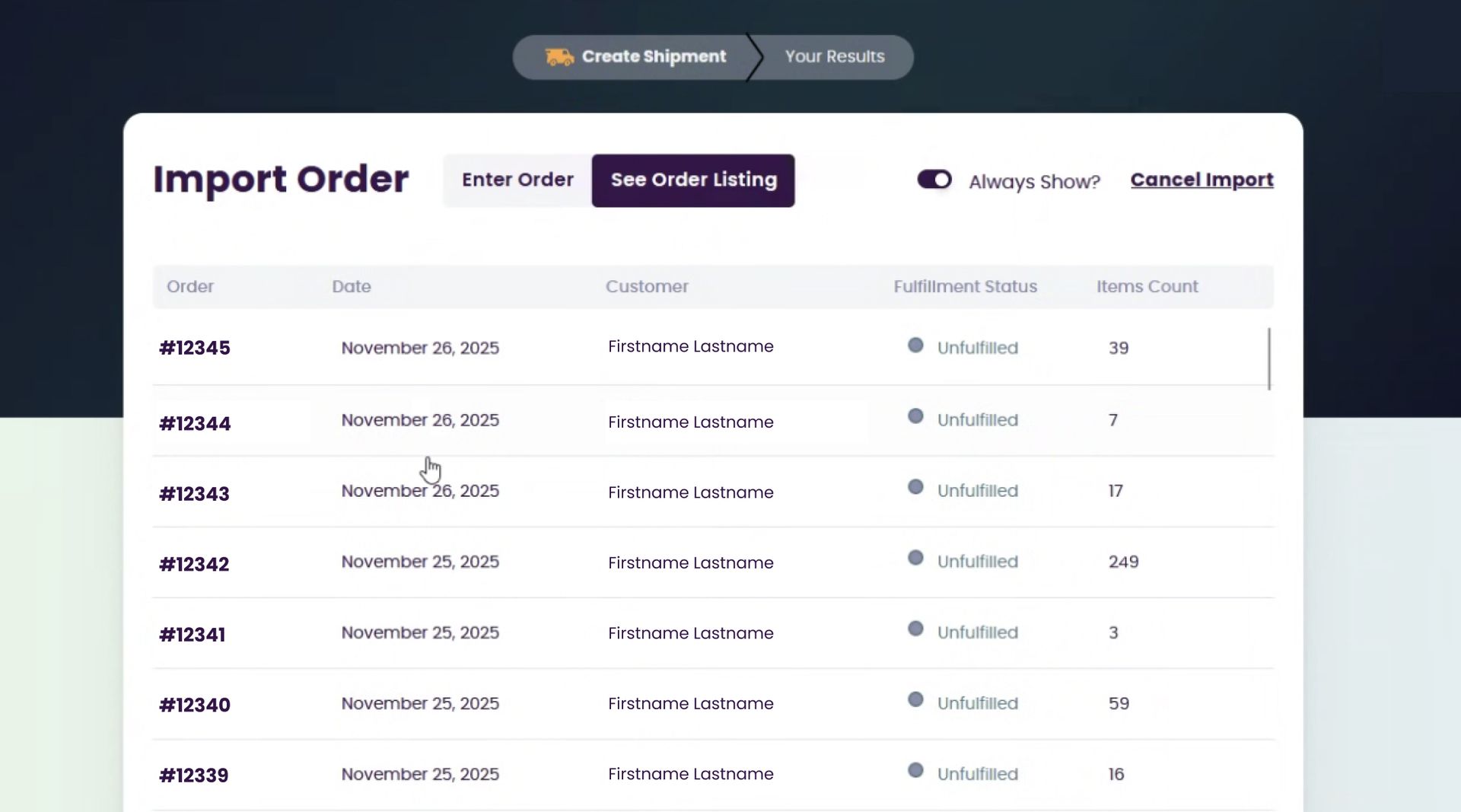 Import Store Orders Instantly