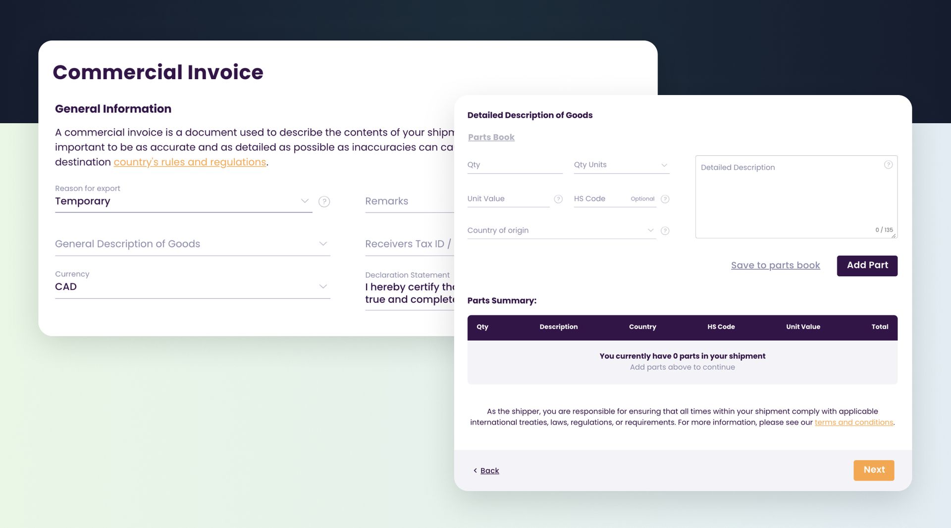 Complete Your Commercial Invoice