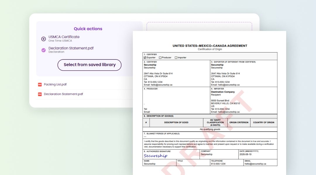 Automatic CUSMA Documents