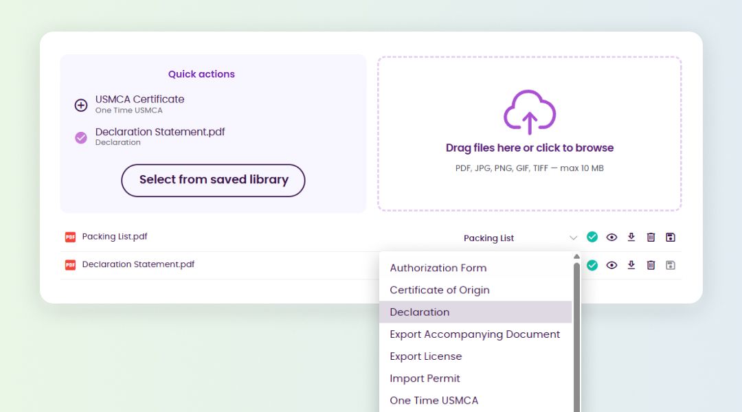 Save Your Trade Documents
