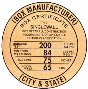 A seal is included at the bottom of every box to find out the maximum weight it can handle for shipping